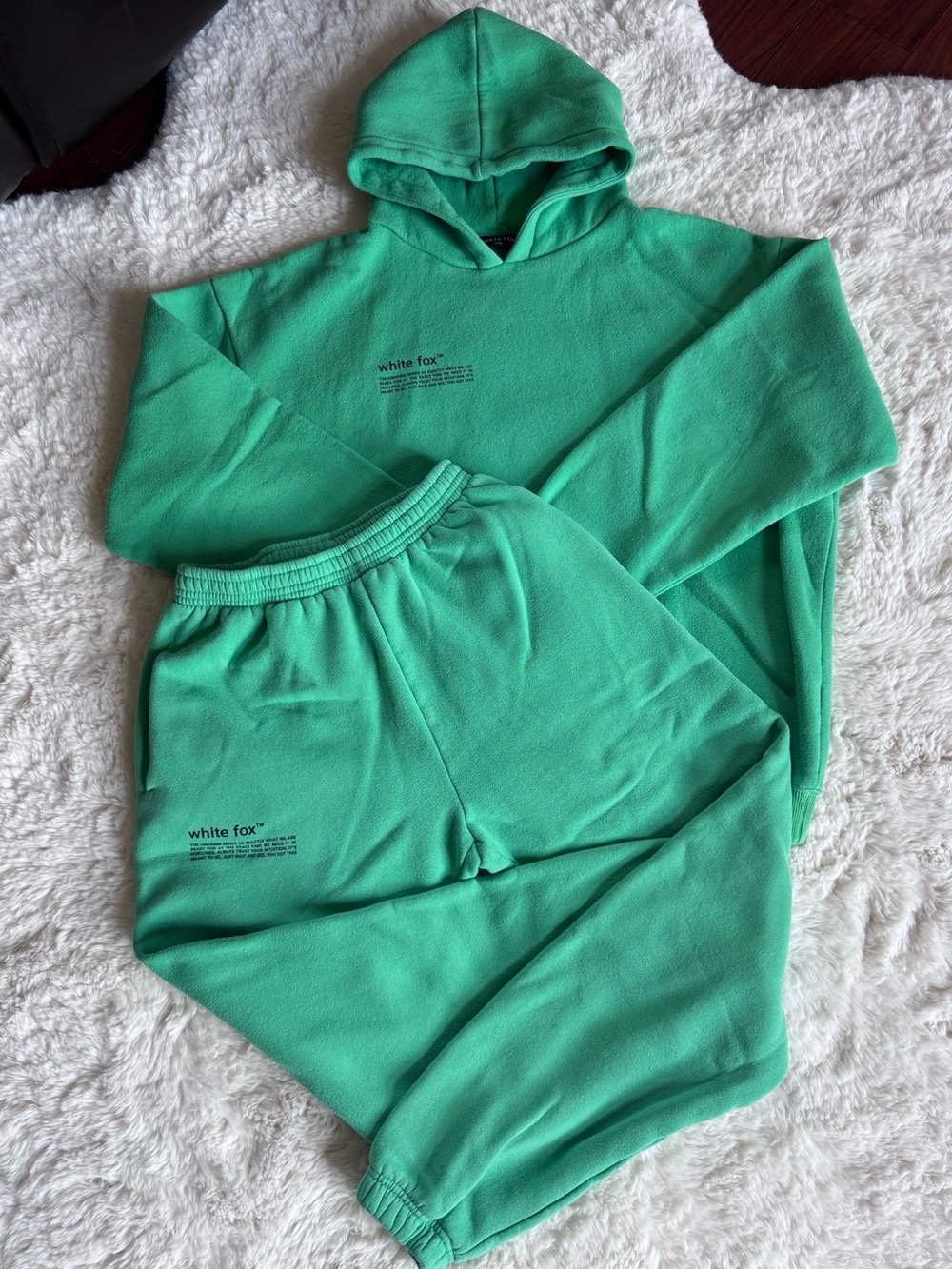 White Fox Lounge Set Neon Green